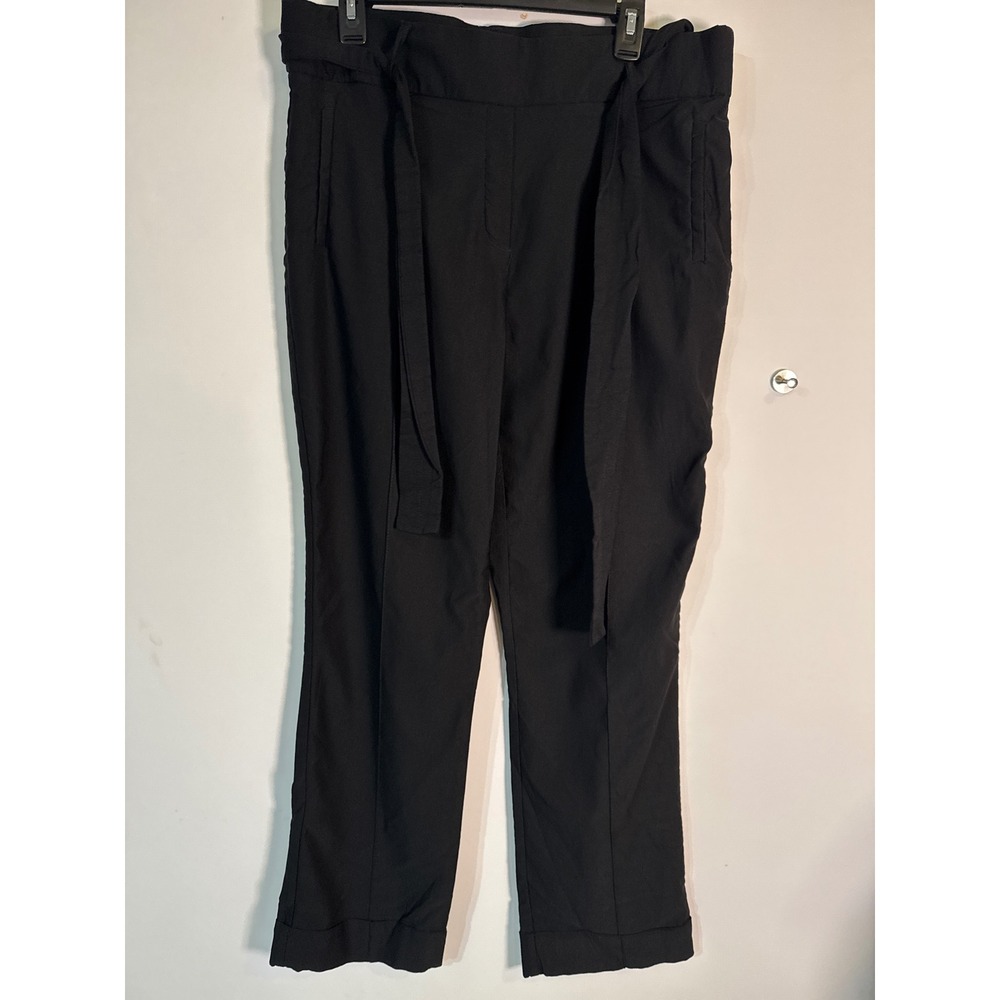 Jules & Leopold Black Tie Waist Cuffed Ankle Pants XL CHU25030